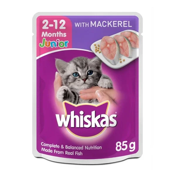 Pate Whiskas Junior vị cá thu cho mèo con gói 85g