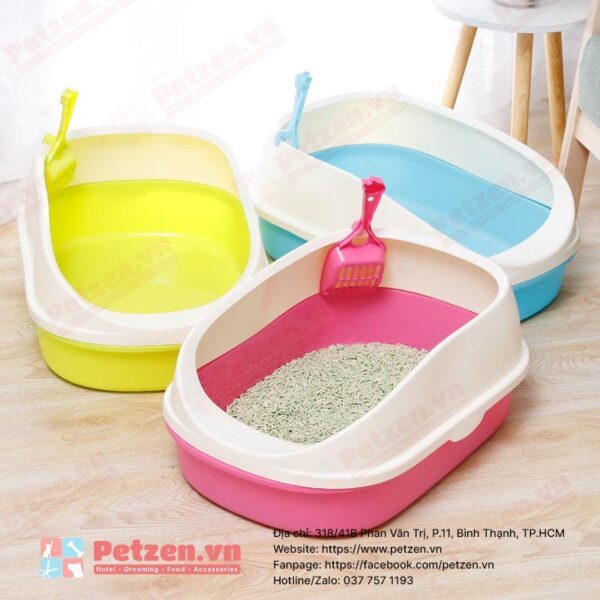 Thau cát vệ sinh cho mèo size nhỏ (kèm xẻng xúc)